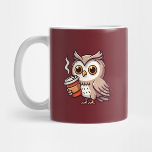 Owl with coffee Mug